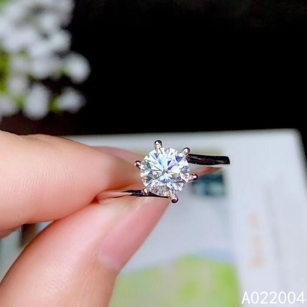 

cluster rings kjjeaxcmy fine jewelry 925 sterling silver inlaid mosang diamond gemstone ladies ring trendy support detection selling, Golden;silver