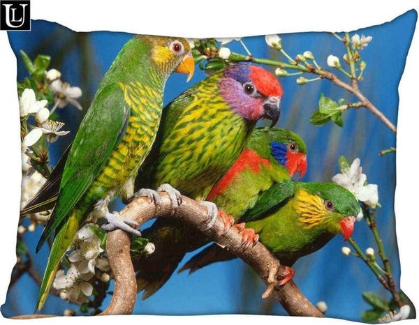 

pillow case arrival colorful parrots rectangle pillowcases (two-sides) zipper custom more size your image gift