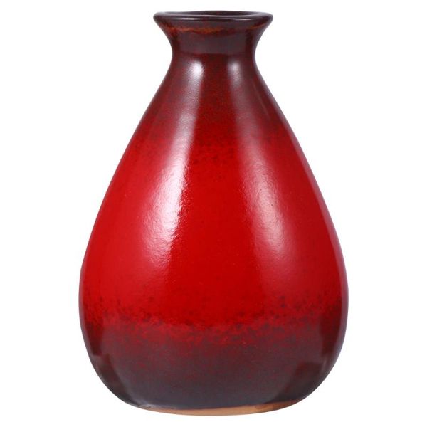 

vases 1pc ceramic vase simple elegant flower arrangement dry deskdecoration for office el home (red)
