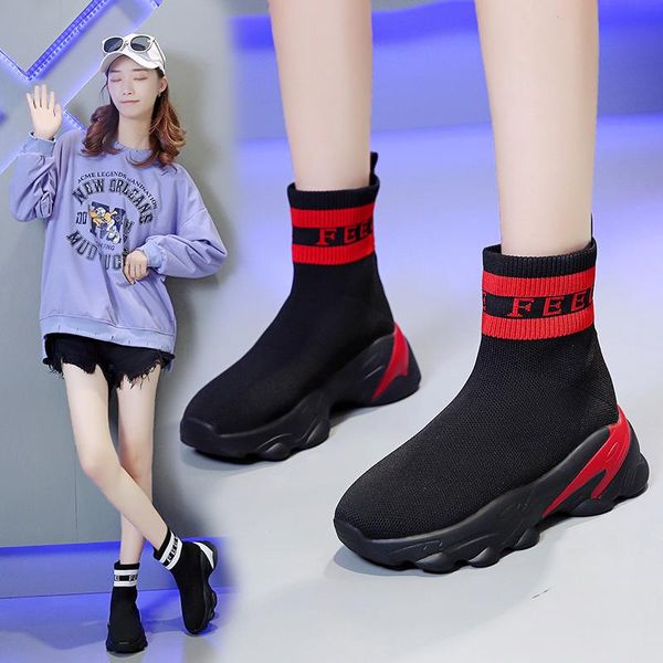 

boots nice ankle letters women autumn england style pretty shoes woman flat heels college girls sneakers footwear, Black