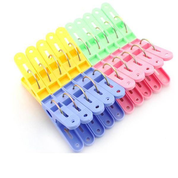 

clothing & wardrobe storage 20/24 pcs laundry clothes plastic hanging clips hangers racks pegs towel socks drying windproof random color