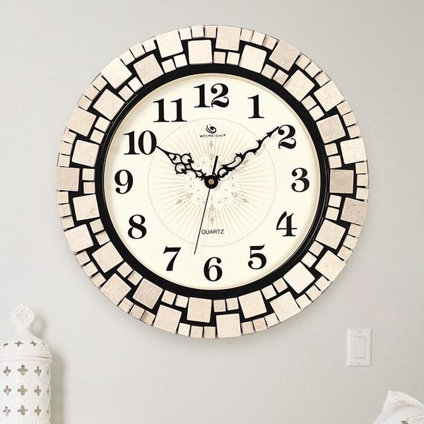 

american silence wall clocks modern simple creativity precise clock metal restaurant horloge interior decoration ek50bgz