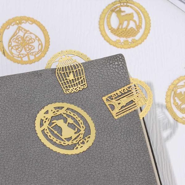 

bookmark hollow stationery gift mini creative cute metal cartoon