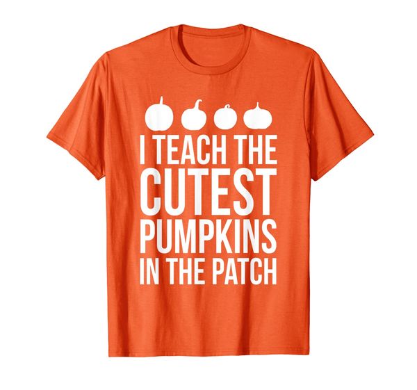 

i teach the cutest pumpkins in the patch t-shirt fun teacher, White;black