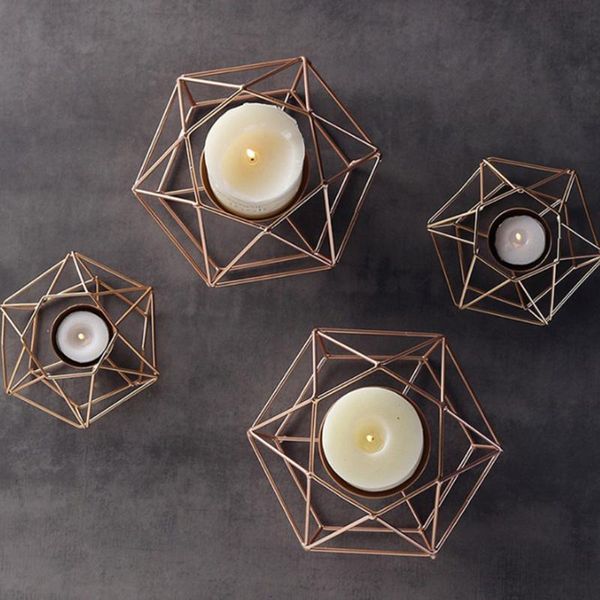 

candle holders 3d geometric nordic style wrought rack candleholder candlestick mood tea light holder wedding tableytt