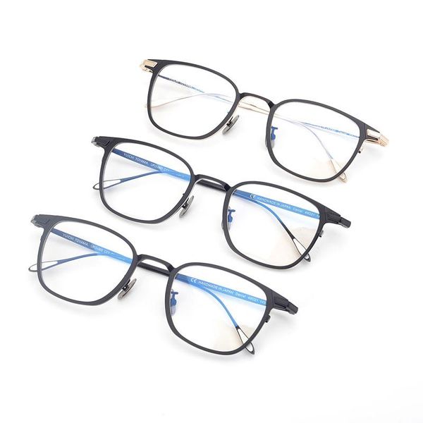 

fashion sunglasses frames ufo065 pure titanium square eyeglasses frame optical glasses retro prescription men women myopia, Black