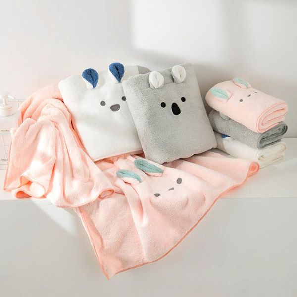 

towel household cartoon bear face coral fleece bath towels strong water absorption soft set simple for home bathroom