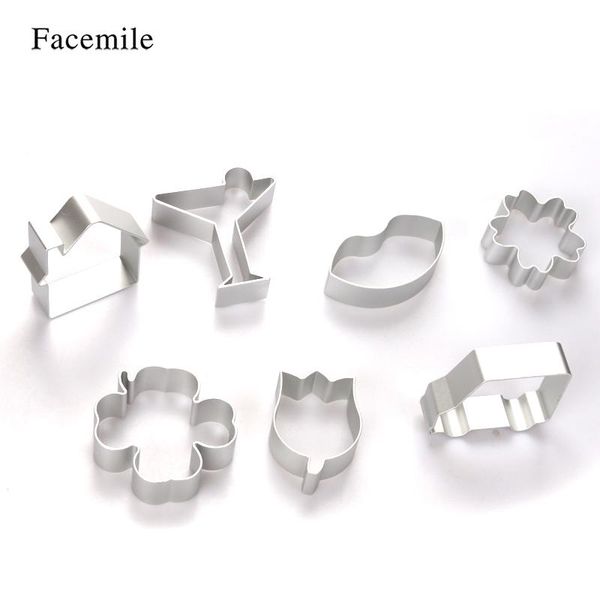 

baking & pastry tools facemile 7pcs party shaped christmas for kitchen decor tool aluminium alloy fondant cookie cake sugarcraft cutter