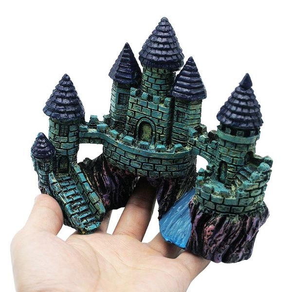 

decorations fish tank accessories fairy tale artificial antique home ornament aquarium decoration cave hideouts resin castle craft shelter