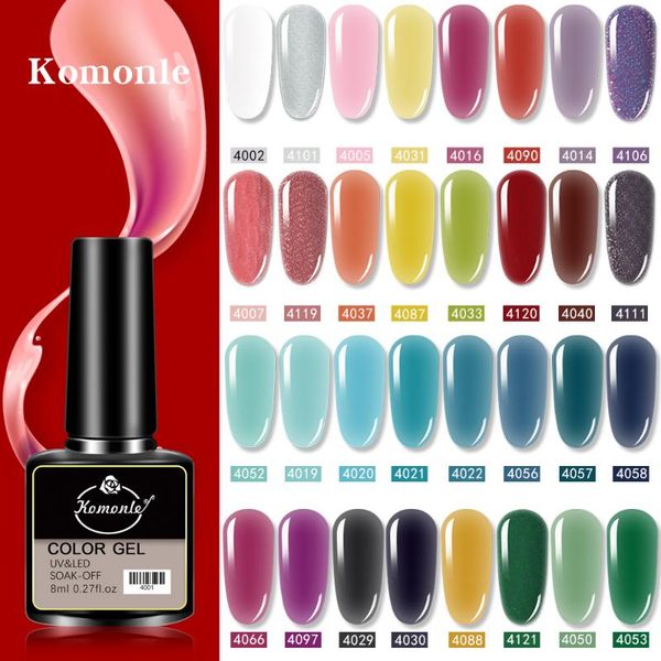 

nail gel komonle polish set everything for semi permanent manicure varnish coat uv led soak out art, Red;pink