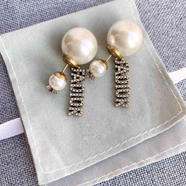 

chandeliers earrings d home / dijia 2021 pearl letter for women, Silver