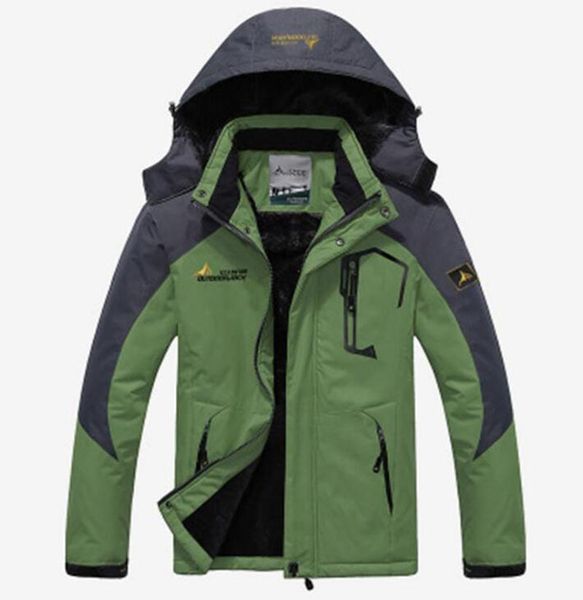 

men's jackets winter parka men windbreak plus velvet thick warm windproof fur coats male military hooded anorak, Black;brown