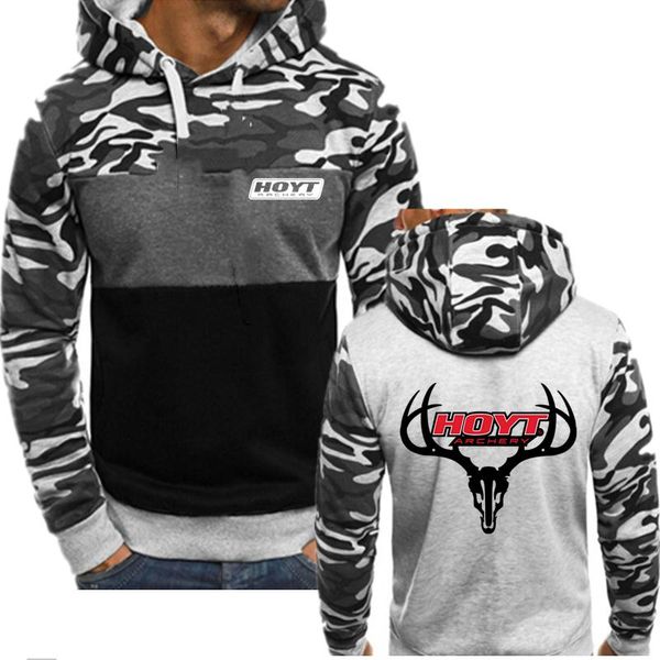 

men's hoodies & sweatshirts camouflage long sleeve temperament hoodie pullover men hoyt logo print custom male exquisite 2021 spring au, Black