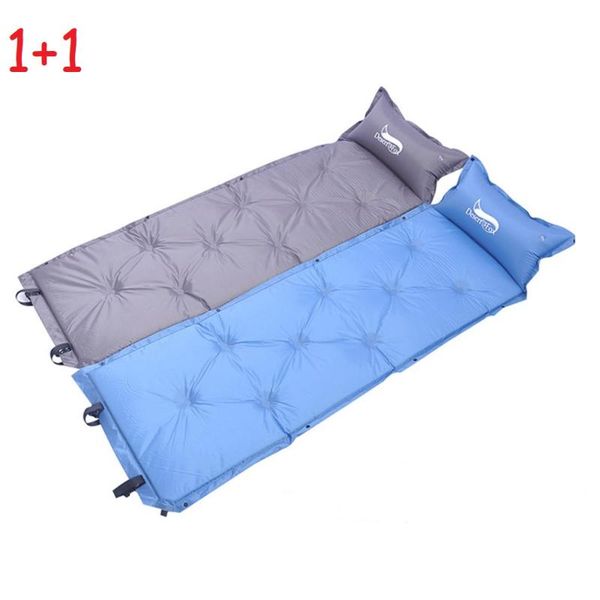 

outdoor pads 1+1 camping splicing automatic inflatable cushion widened thickened moisture-proof pad nine-point explosion-proof campin