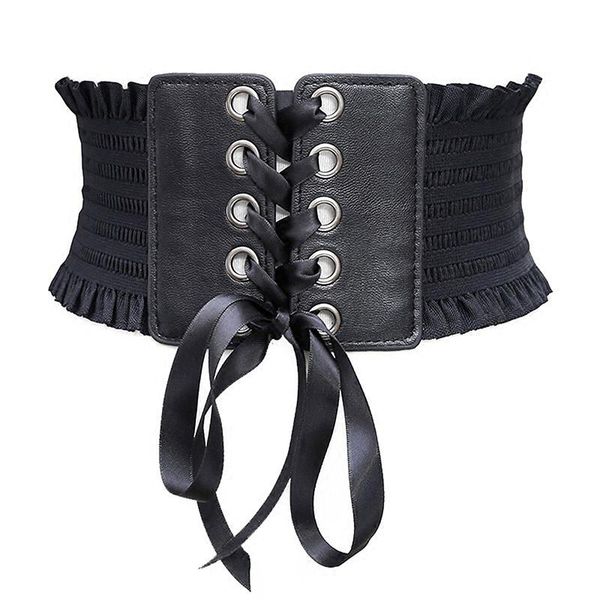 

Belts 2021 Corset Wide Pu Leather Slimming Body For Women Elastic Waist, Black;brown