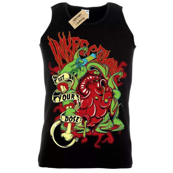 

inkfection tatuaje obtener su dose chaleco hombre, White;black