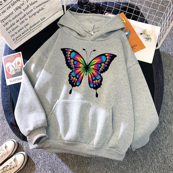 

women's hoodies & sweatshirts 2021 womens cartoon printed 90s men autumn long sleeve simple winter casual loose kawaii streetwear, Black