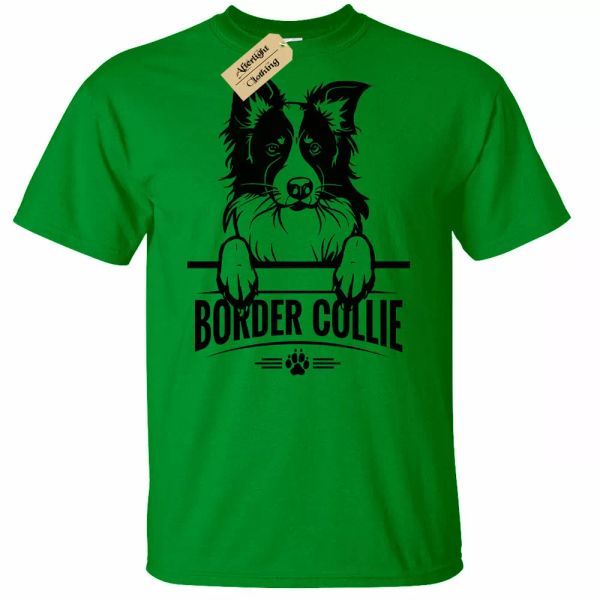 

border collie mens t-shirt dog lover gift gift, White;black