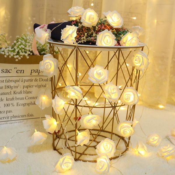 

strings battery usb powered led string lights garland valentine wedding party home rose flower decoration holiday lighting