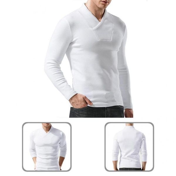 

men's casual shirts leisure great pullover base shirt thicken male all match for home, White;black