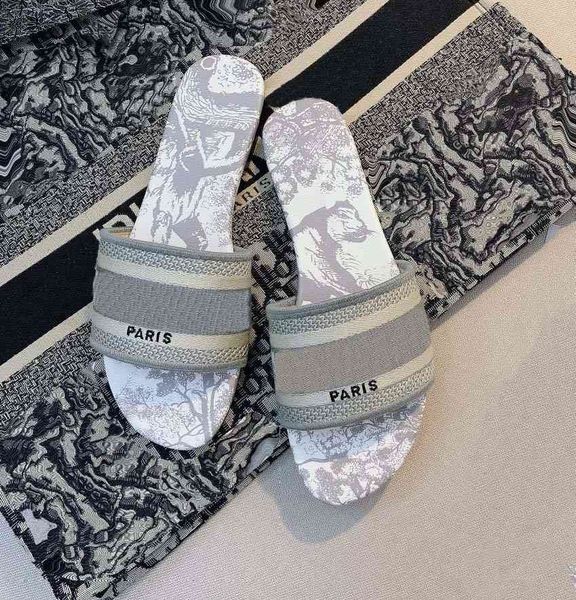 

classics sandals fashion slippers slides floral brocade gear bottoms flip flops women shoes striped beach causal slipper home011 30, Black