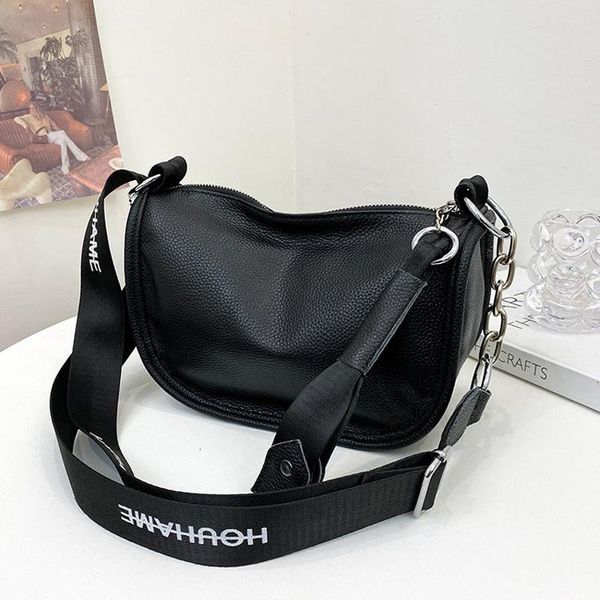 

evening bags luxury leather messenger bag thick chain shoulder fashion 2021 soft cowhide designer female dumpling purse