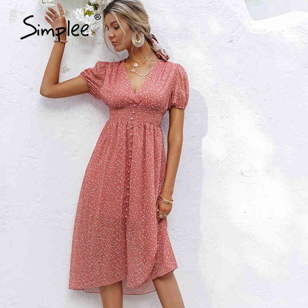 

deep v-neck dot print dress summer lace up short sleeves women sundress high waist single-breasted vestidos 210414, Black;gray