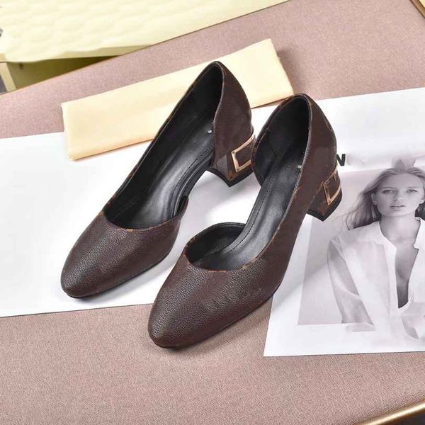 

luxury designer dress shoes mid-high heels classic letters leather chain shoes girls party wedding festival loui vuttones afdgd, Black