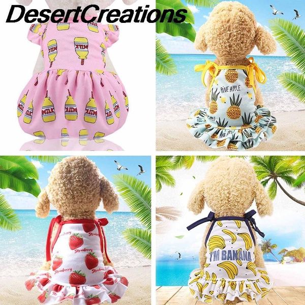 

cute pineapple pet cat dresses for cats summer cooling dress skirt kitty clothes clothing costumes