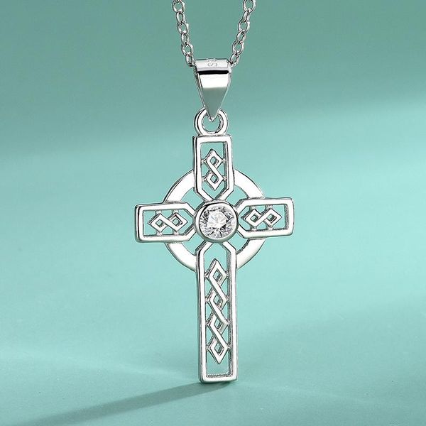 

chains s925 sterling silver europe and the united states personality jesus cross jewelry pendant necklace for women factory wholesale