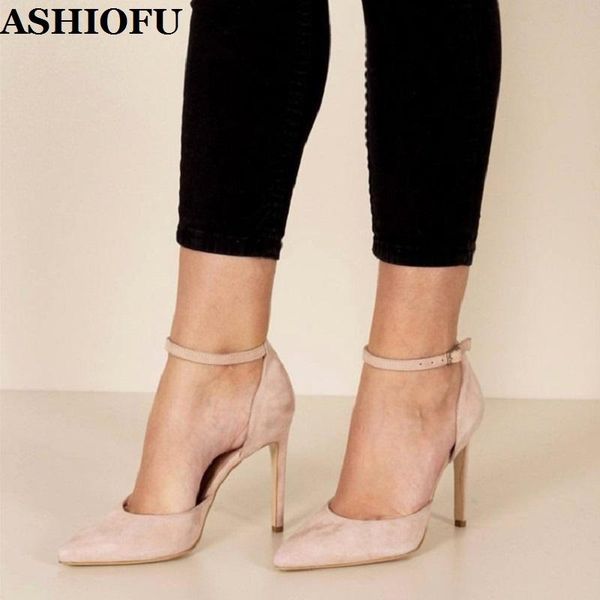 

dress shoes ashiofu handcrafted women high heel pumps d'orsay buckle strap party prom club daily wear fashion court, Black