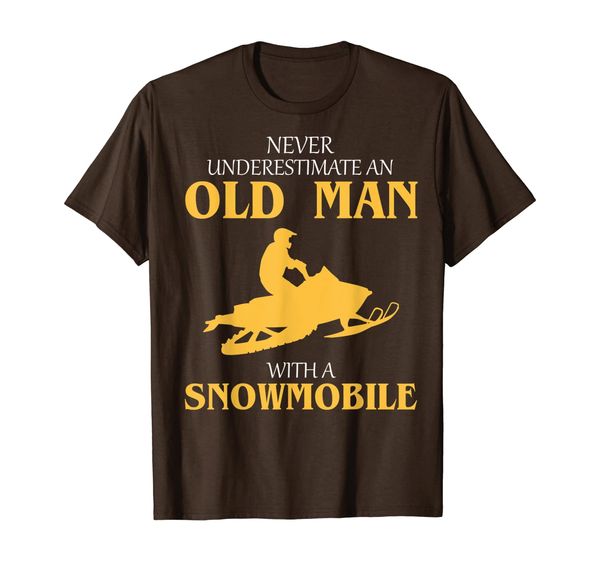 

Never underestimate an old man with a snowmobile Funny T-Shirt, Mainly pictures