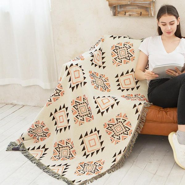 

blankets geometric abstract sofa towel dustproof cover air conditioning blanket outdoor camping picnic decorative throw