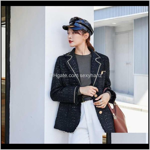 

suits & blazers clothing apparel drop delivery 2021 womens blazer autumn and winter the korean version temperament fashionable casual suit w, White;black