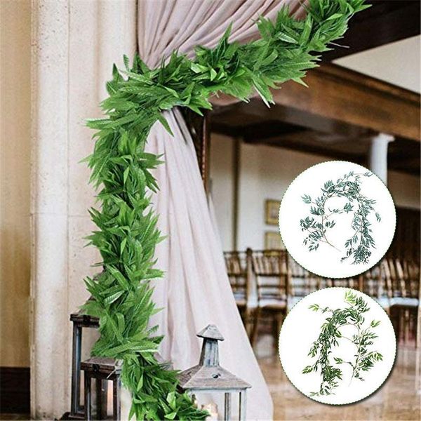

decorative flowers & wreaths artificial willow vine simulation leaves eucalyptus rattan fashion creative 1.7m gray/green restaurant