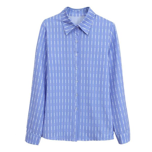 

women's blouses & shirts 2021 spring and autumn striped chiffon shirt long sleeve loose versatile large base casual, White