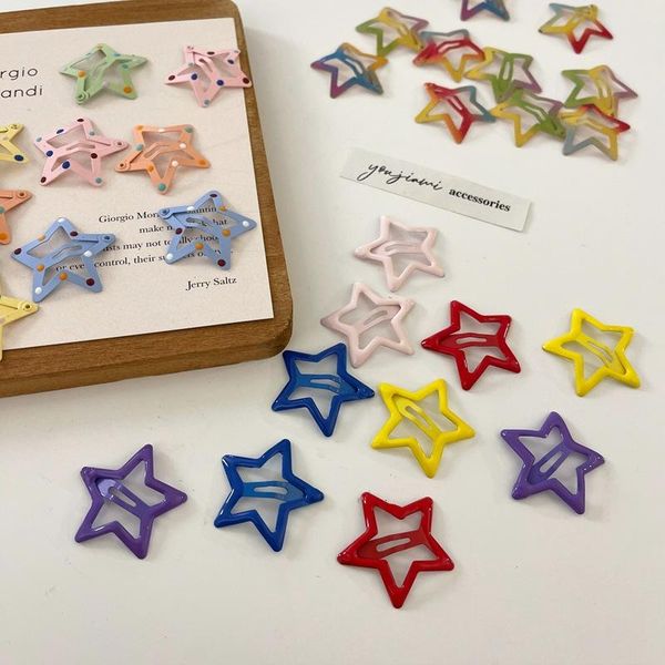 

hair accessories 10 pcs/lot cute princess candy color barrette children kids clips pins star clip girl headwear