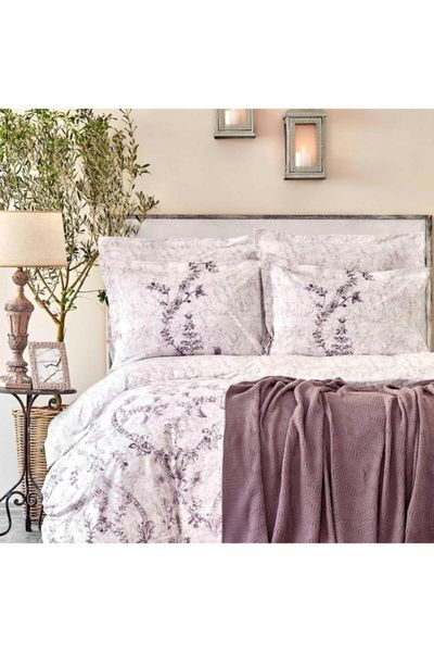 

delfina plum cotton duvet cover set blanket 200.17.01.0053 bedding sets