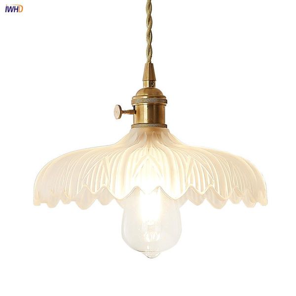 

modern nordic led pendant lamp with glass lampshade switch vintage copper hanglamp art decor living room lustres luminarias lamps