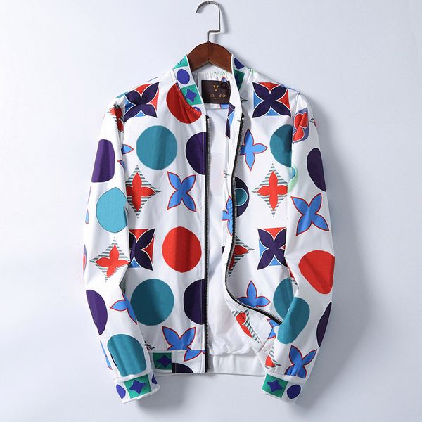 

20ss fashion designer mens jacket windbreaker long sleeve men floral hoodie clothing zippe up coat plus asian size 3-xxxl, Black;brown