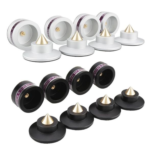 

computer speakers 4pcs aluminum shockproof spike pads isolation stand feet for audiocrast if03s/if03b speaker player subwoofer