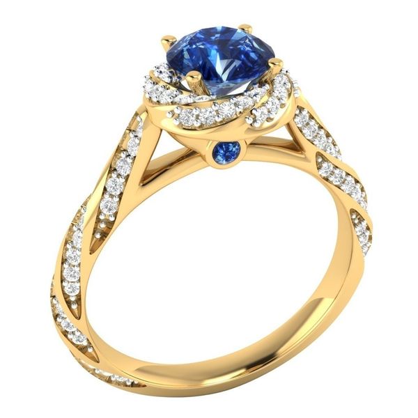 

oval blue stone wedding ring luxury triple crystal stone prong setting with luxury pattern band women jewelry ring band, Slivery;golden