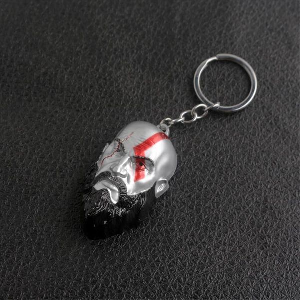 

keychains jewelry god of war 4 kratos sword keychain pure manual assembly pendant keyring men and women car key accessories, Silver