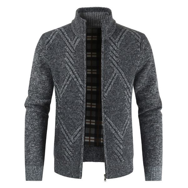 

men's sweaters autumn winter mens casual stand collar thick cardigan fashion warm sweater coats men, White;black