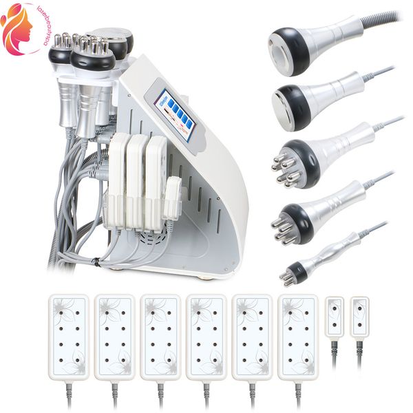 

ultrasonic 6in1 vacuum cavitation slimming machine rf radio frequency fat removal body shaping device home use