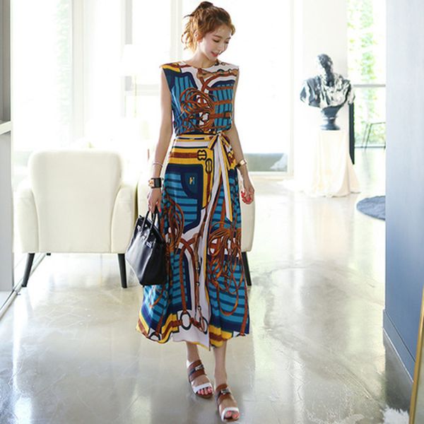 

summer fashion designer women suit crystal beading printed vintage half skirts two sets 210525, White