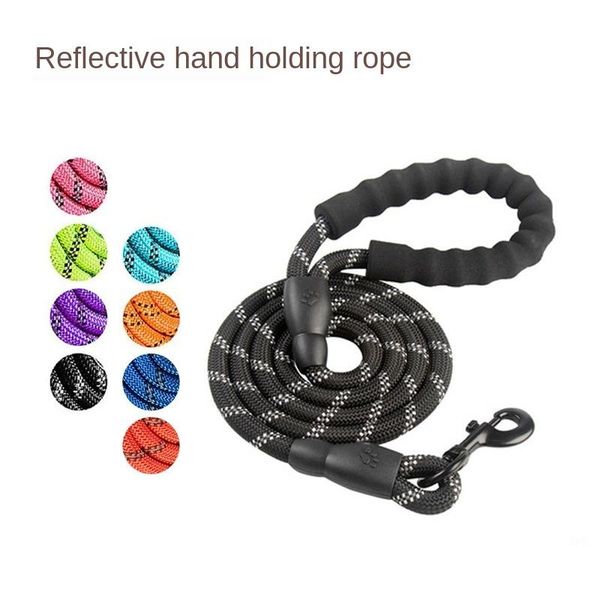 

dog collars & leashes nylon reflective walking rope medium and large storm proof traction multi-function pet chain harness