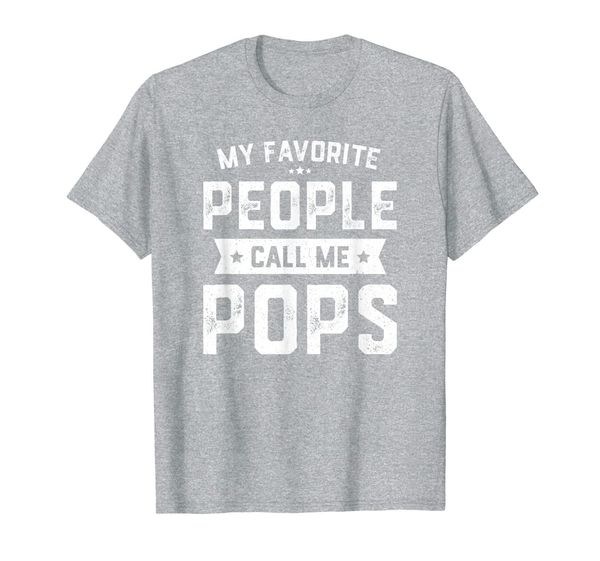 

mens my favorite people call me pops funny fathers day t-shirt, White;black