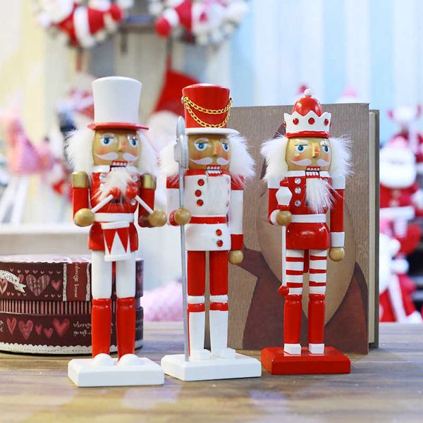 

cute puppet toy gift christmas wooden nutcracker soldier jewelry 25.5cm children's room decoration ornament chrismas decor g0925
