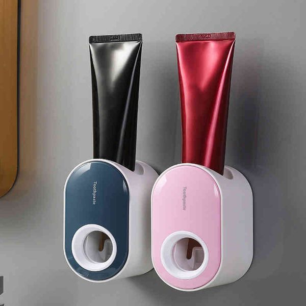 

1pc toothpaste dispenser bathroom toothbrush holder accessories set for bathroom mount automatic squeezer fast wall mounted